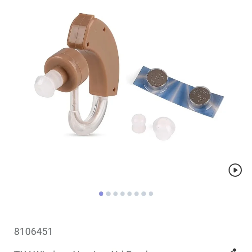 Beige Hearing Aid with Soft TPE Ear Hook